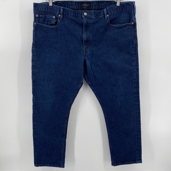 Polo Ralph Lauren Mens Prospect Straight Jeans 42x27 Dark Wash Denim Pants - Picture 2 of 8